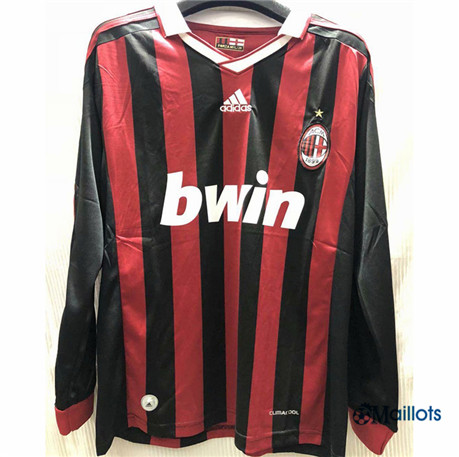 Grossiste Maillot football Vintage AC Milan Manche Longue 2009