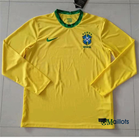 omaillots Maillot de foot Brésil Domicile Manche Longue 2020 2021