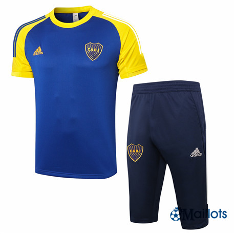 omaillots Maillot Entraînement Boca Juniors et pantalon Ensemble Training 3/4 Bleu Marine/Jaune 2020 2021