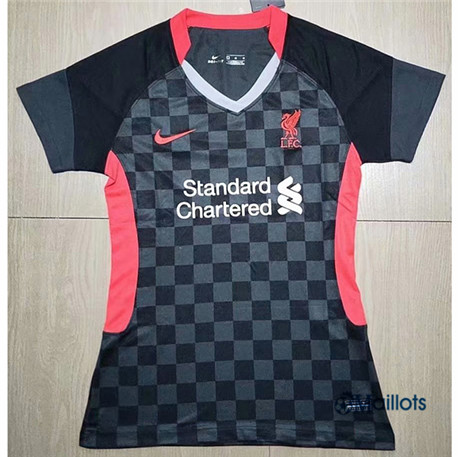 omaillots Grossiste Maillot foot Liverpool Femme Noir 2020 2021