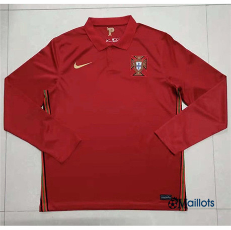 omaillots Grossiste Maillot foot Portugal Domicile Manche Longue 2020 2021