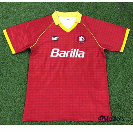 omaillots Maillot foot Rétro AS Roma Domicile 1990-91