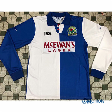 omaillots Maillot de Football Rétro Blackburn Domicile Manche Longue 1994-1995