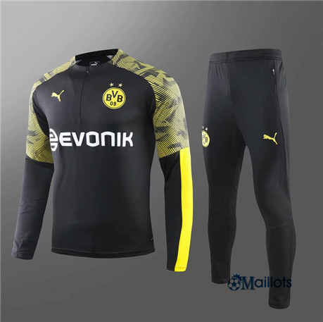 Survetement Borussia Dortmund - Ensemble de foot Junior Noir/Jaune 2019 2020