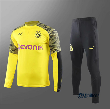 Survetement Borussia Dortmund - Ensemble de foot Junior Jaune/Noir 2019 2020