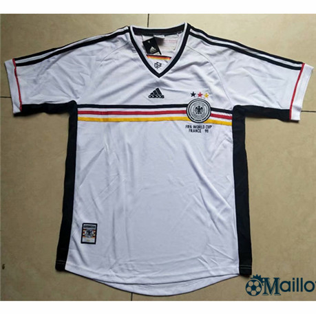 Maillot football Rétro 1998 Allemagne Blanc