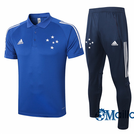 Maillot Entraînement Cruzeiro Polo et pantalon Ensemble Training Bleu 2020 2021