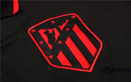 Maillot Entraînement Atletico Madrid Polo et pantalon Ensemble Training Noir/Rouge 2020 2021