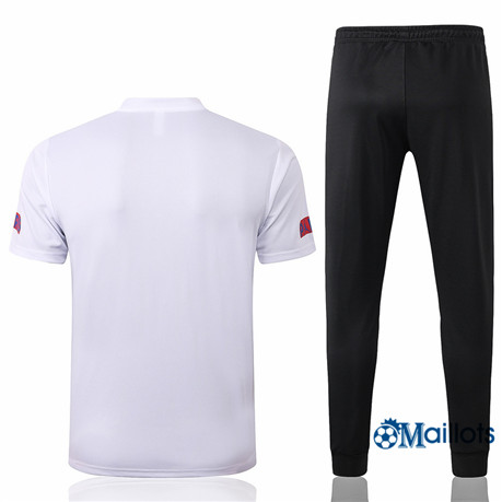 Grossiste Maillot Entraînement PSG et pantalon Ensemble Training Blanc LOGO Jordan 2020 2021