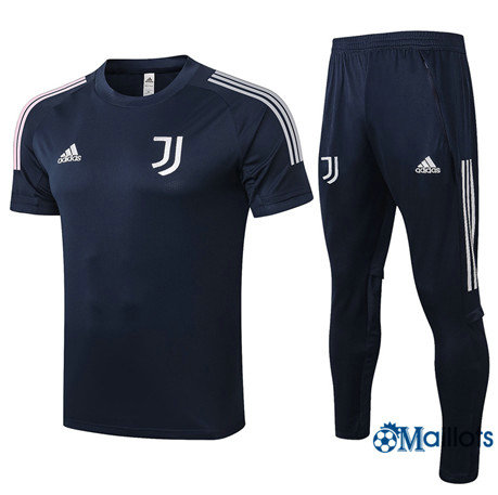 Grossiste Maillot foot Entraînement Juventus et pantalon Ensemble Training Bleu Marine 2020 2021