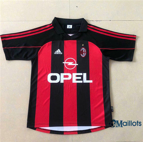 Maillot Rétro football AC Milan Domicile 2000-02
