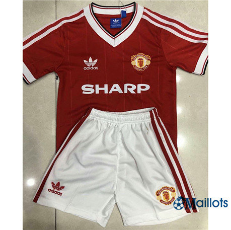 Maillot Rétro foot Manchester United Enfant Rouge 1984