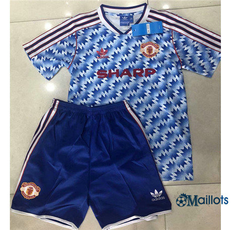 Maillot Rétro foot Manchester United Enfant Exterieur 1990-92