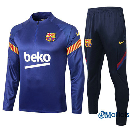 FC BarceloneEnsemble Survêtements Barcelone Foot Homme Bleu 2020 2021