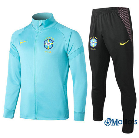 BrésilVeste Survetement - Ensemble Brésil Foot Homme Bleu 2020 2021