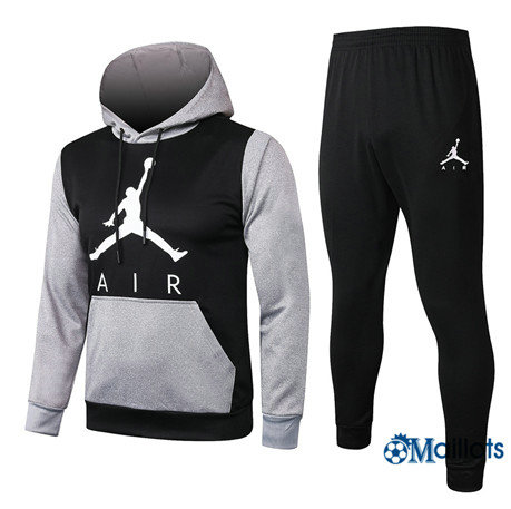 JordanEnsemble Survêtements Jordan Sweat à Capuche - Foot Homme Noir/Gris 2020 2021