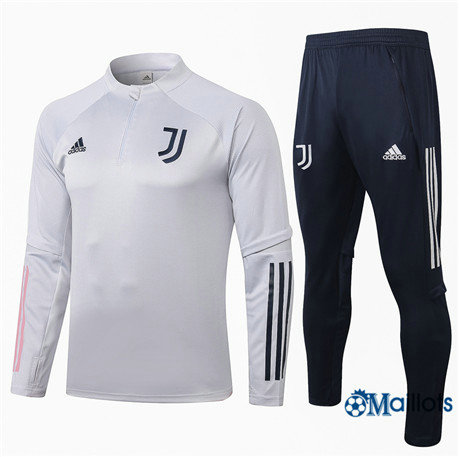 JuventusEnsemble Survêtements Juventus Foot Homme Gris Clair 2020 2021