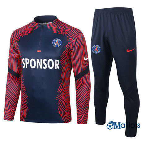 PSGEnsemble Survêtements PSG Foot Homme Rouge/Bleu Marine 2020 2021