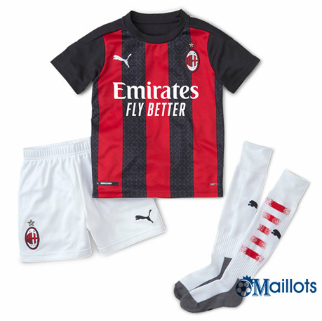 Ensemble Maillot foot AC Milan Enfant Domicile 2020 2021