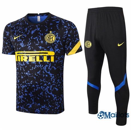 Maillot Entraînement Inter Milan Training et pantalon Ensemble Bleu Rayon 2020 2021