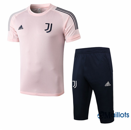 Maillot Entraînement Juventus Training et pantalon 3/4 Ensemble Rose 2020 2021