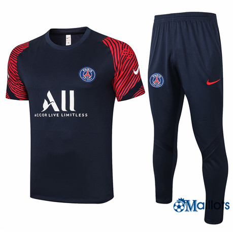 Maillot Entraînement PSG Training et pantalon Ensemble Bleu Marine/Rouge 2020 2021