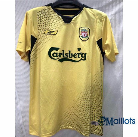 Maillot football Liverpool Jaune 2004-05