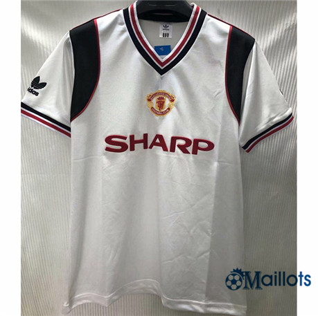 Maillot foot Manchester United Exterieur Blanc 1985