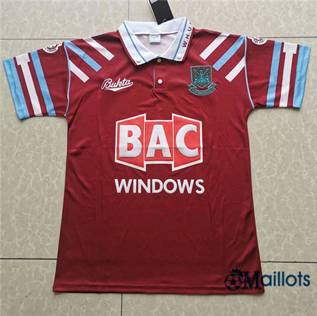 Maillot football West Ham United Domicile 1991-92