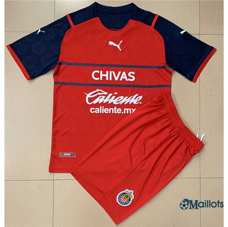 Grossiste Maillot Foot Chivas Regal Enfant Rouge 2021-2022