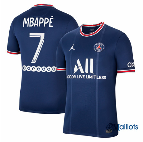 Grossiste Maillot Foot PSG Domicile Mbappé 7 2021-2022