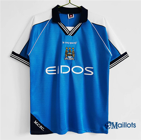 Grossiste Maillot sport Vintage Manchester City Domicile 1999-01