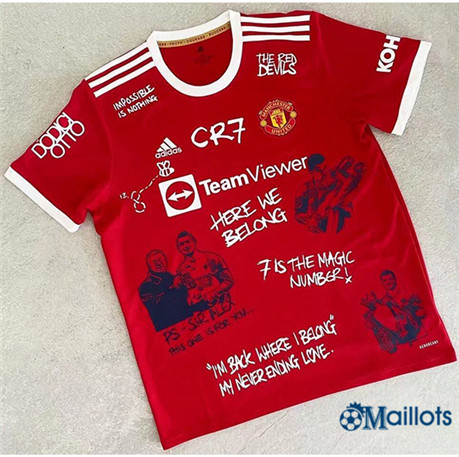 Grossiste Maillot foot Manchester United Domicile Special edition 2021-2022