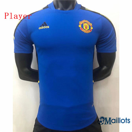 Grossiste Maillot foot Player Version Manchester United training Bleu 2021-2022