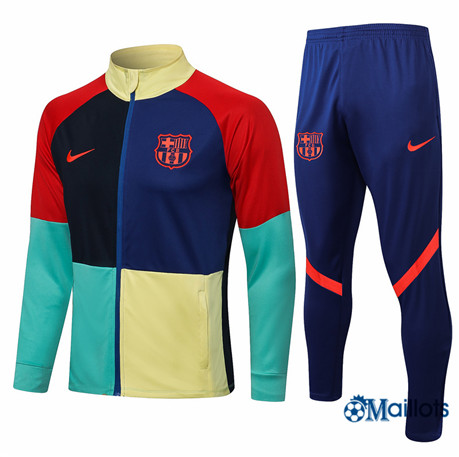 Grossiste Veste Survetement Foot Barcelone Homme Jaune/Rouge/Bleu/vert 2021-2022