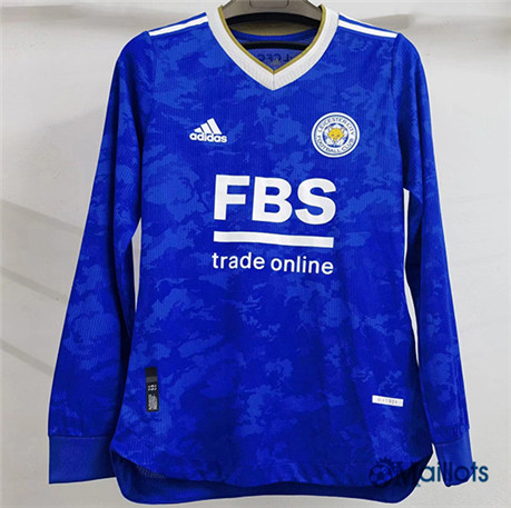Grossiste Maillot Foot Player Leicester city Domicile Manche Longue 2021 2022