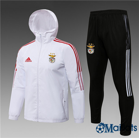 Grossiste Coupe vent Benfica Foot Homme Blanc 2021 2022