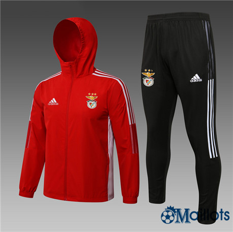 Grossiste Coupe vent Benfica Foot Homme Rouge 2021 2022