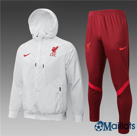 Grossiste Coupe vent Liverpool Foot Homme Blanc 2021 2022
