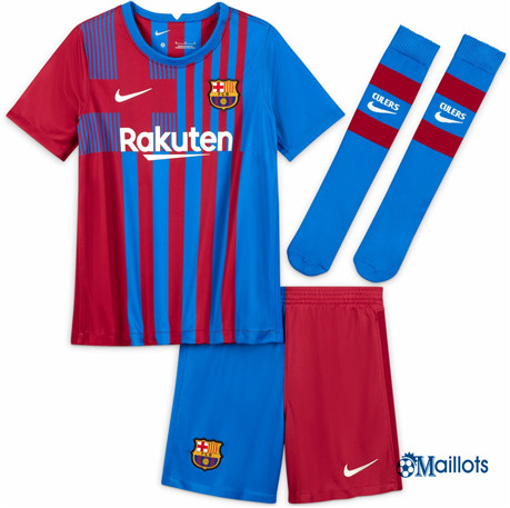 Grossiste Ensemble Maillot foot Barcelone Enfant Domicile 2021-2022