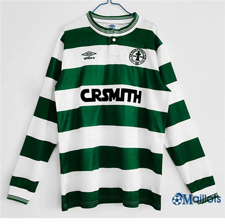 Grossiste Maillot sport Vintage Celtic Domicile Manche Longue 1987-88