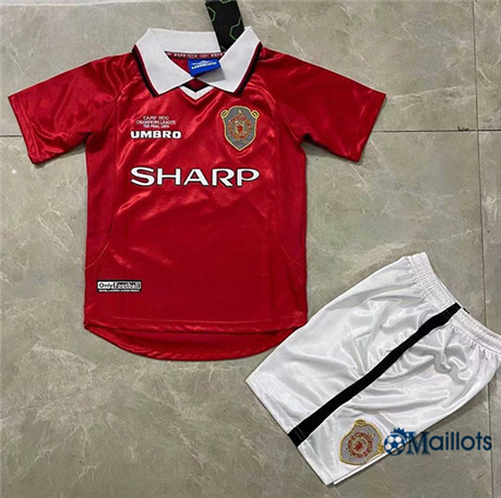 Grossiste Maillot sport Vintage Manchester United Enfant Domicile 1999-2000