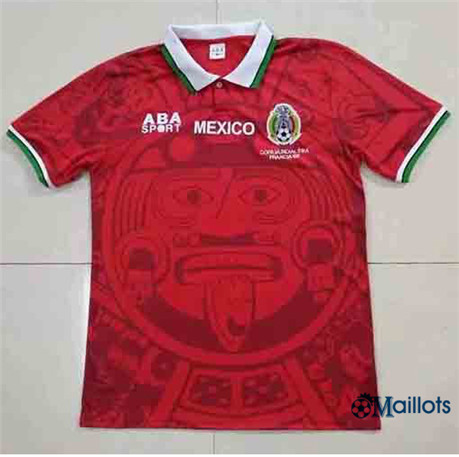 Grossiste Maillot sport Vintage Mexique Rouge 1998
