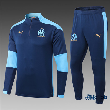 Grossiste Survetement Marseille Foot Junior & Enfant Bleu Marine 2021-2022