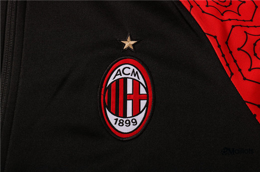 Veste Survetement AC Milan Foot Homme a Capuche Noir 2021-2022