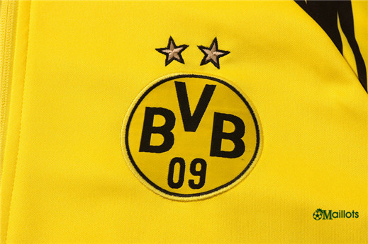 Veste Survetement Borussia Dortmund Foot Homme a Capuche Jaune 2021-2022