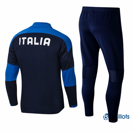 Grossiste Survetement Italie Foot Homme Bleu Marine 2021-2022 | omaillots