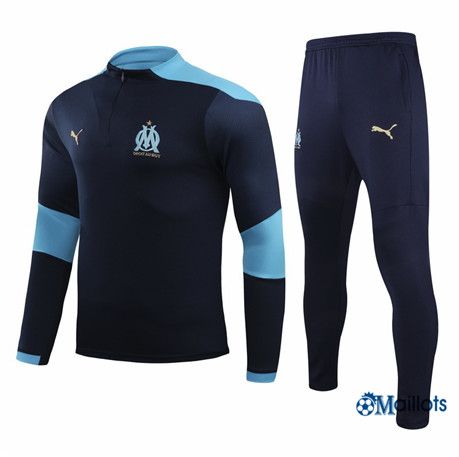Grossiste Survetement Marseille Foot Homme Bleu Marine 2021-2022