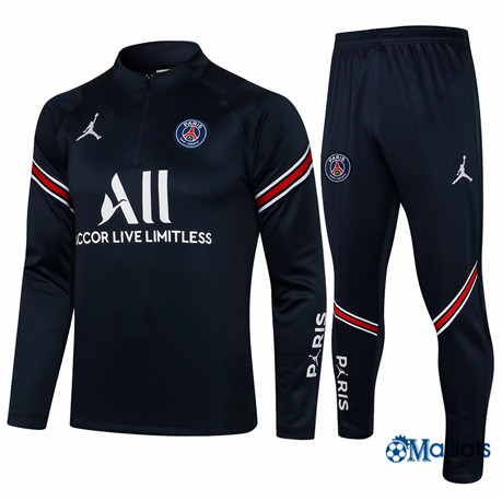Grossiste Survetement PSG Jordan Foot Homme Bleu Marine 2021-2022