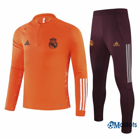 Grossiste Survetement Champions League Real Madrid Foot Homme Orange 2021-2022